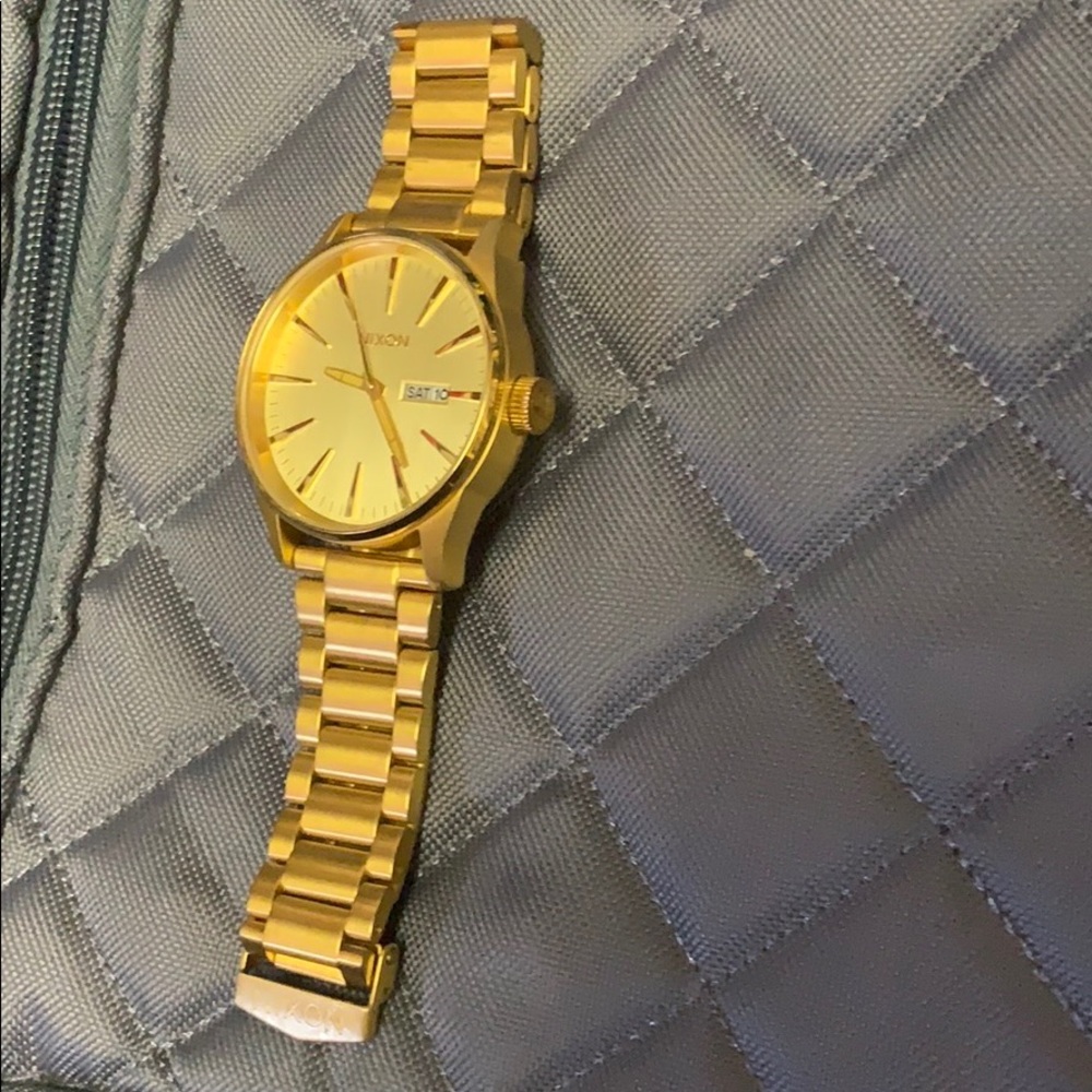 Nixon Sentry SS All Gold Analog Watch